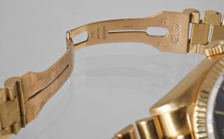 ARMBANDSUR, herr, 18 k guld, "Day-date", Rolex. Total vikt ca  140 g.