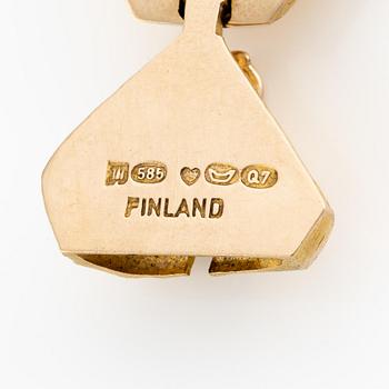 Björn Weckström, armband, 14K guld, "Lapplands stenar", för Lapponia Helsingfors 1969.