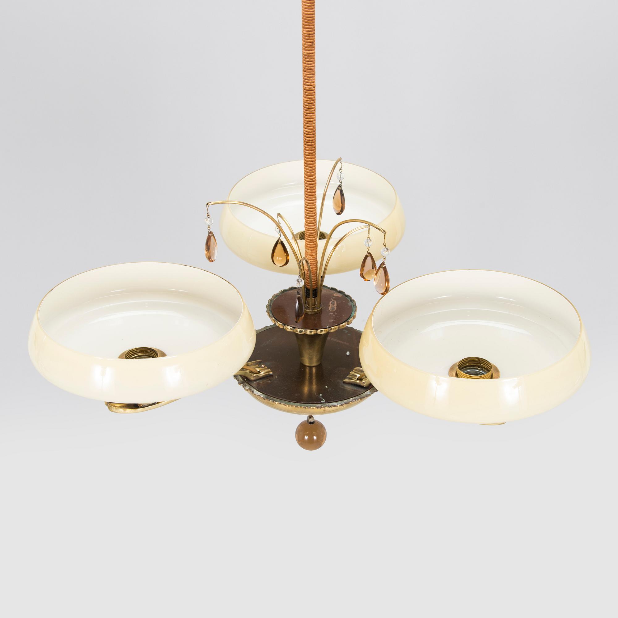 Paavo Tynell, taklampa modell 1253/3 Taito, 1930-tal.