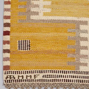 Marianne Richter, A CARPET, "Gula havet", flat weave, ca 298 x 204 cm, signed AB MMF MR.