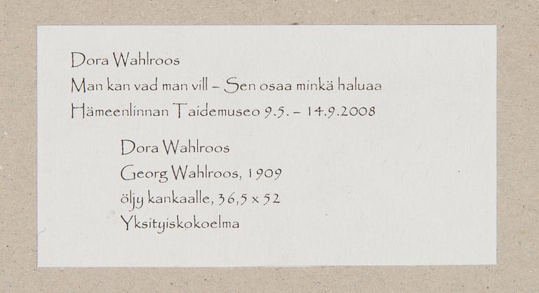 Dora Wahlroos, The artist's brother Georg Wahlroos.