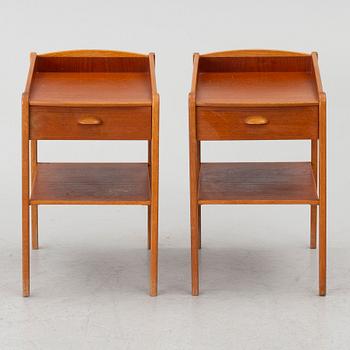 Bedside tables, a pair, second half of the 20th century.