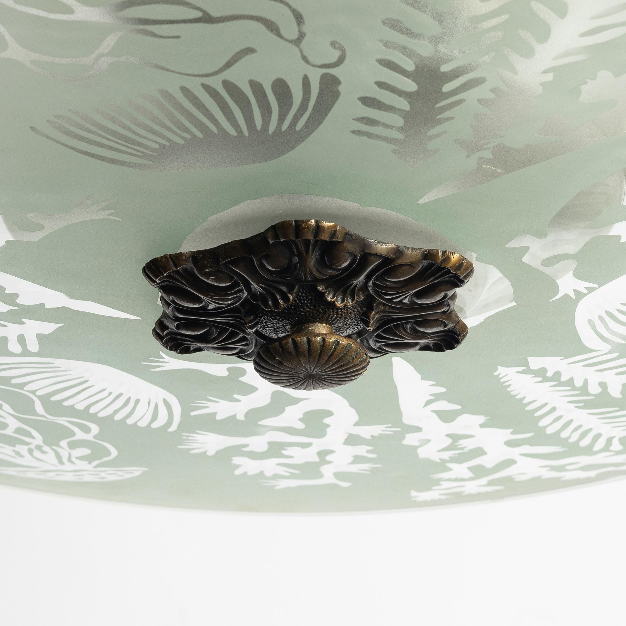 Ceiling lamp, signed and dated 2010.