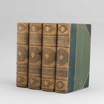 Four volumes of 'Bilder ur Nordens flora', C.A.M. Lindman, Wahlström & Widstrand, Stockholm, 1922 - 1926.