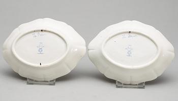 A pair of "Sévres" dishes, presumably 19th Century.