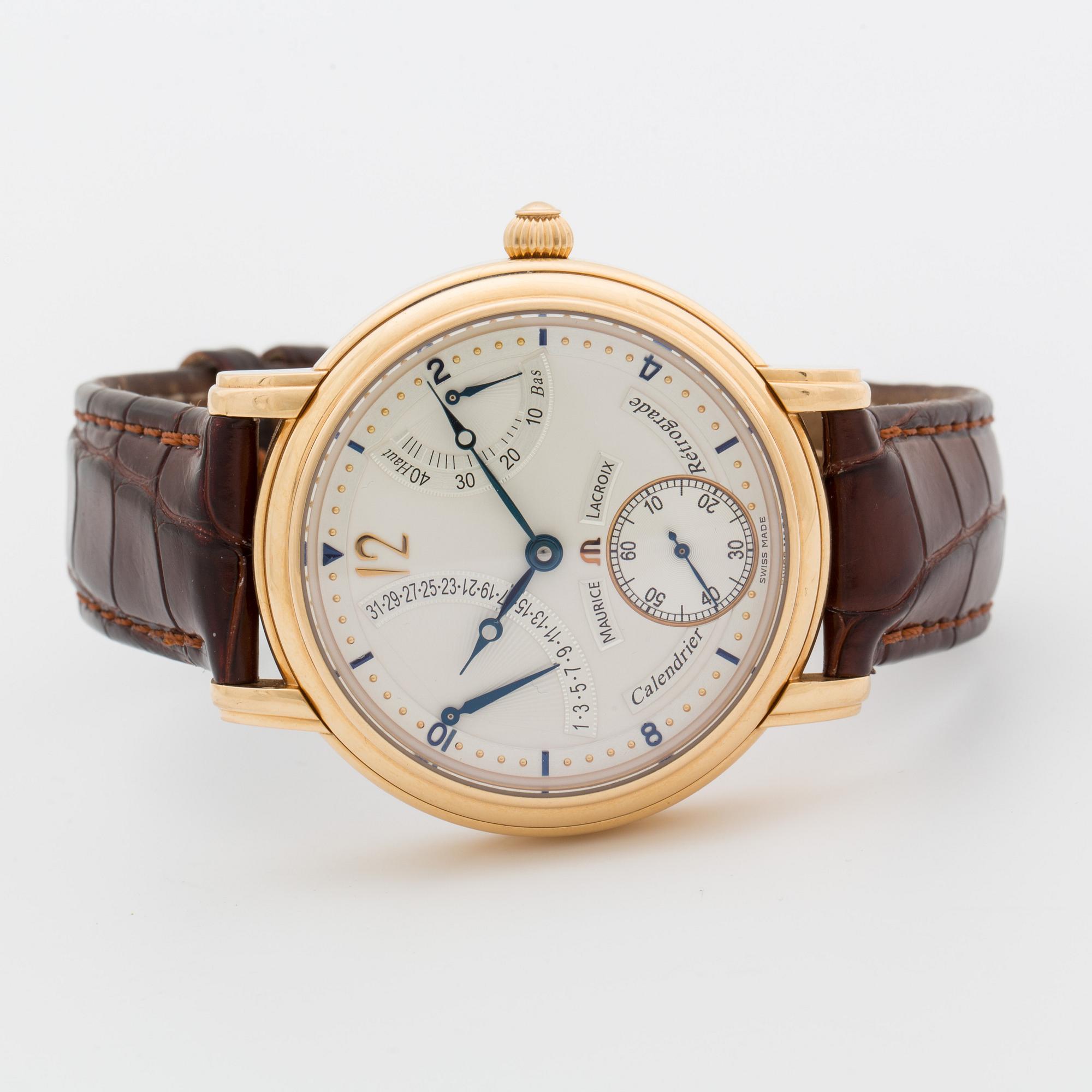 MAURICE LACROIX, Masterpiece Collection, Calendrier Rétrograde, wristwatch, 43 mm.