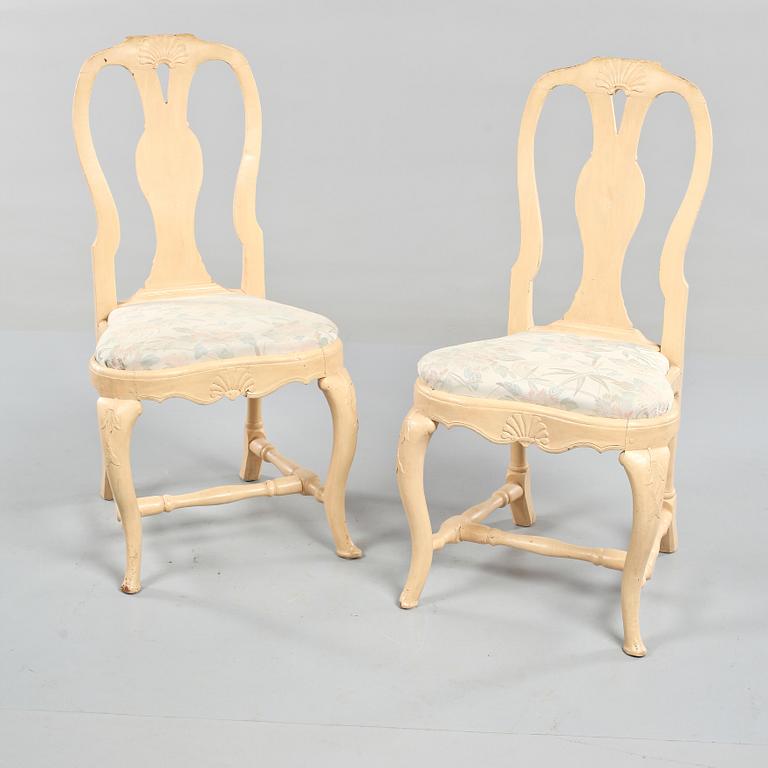 STOLAR, ett par, rokoko, 1700-tal.