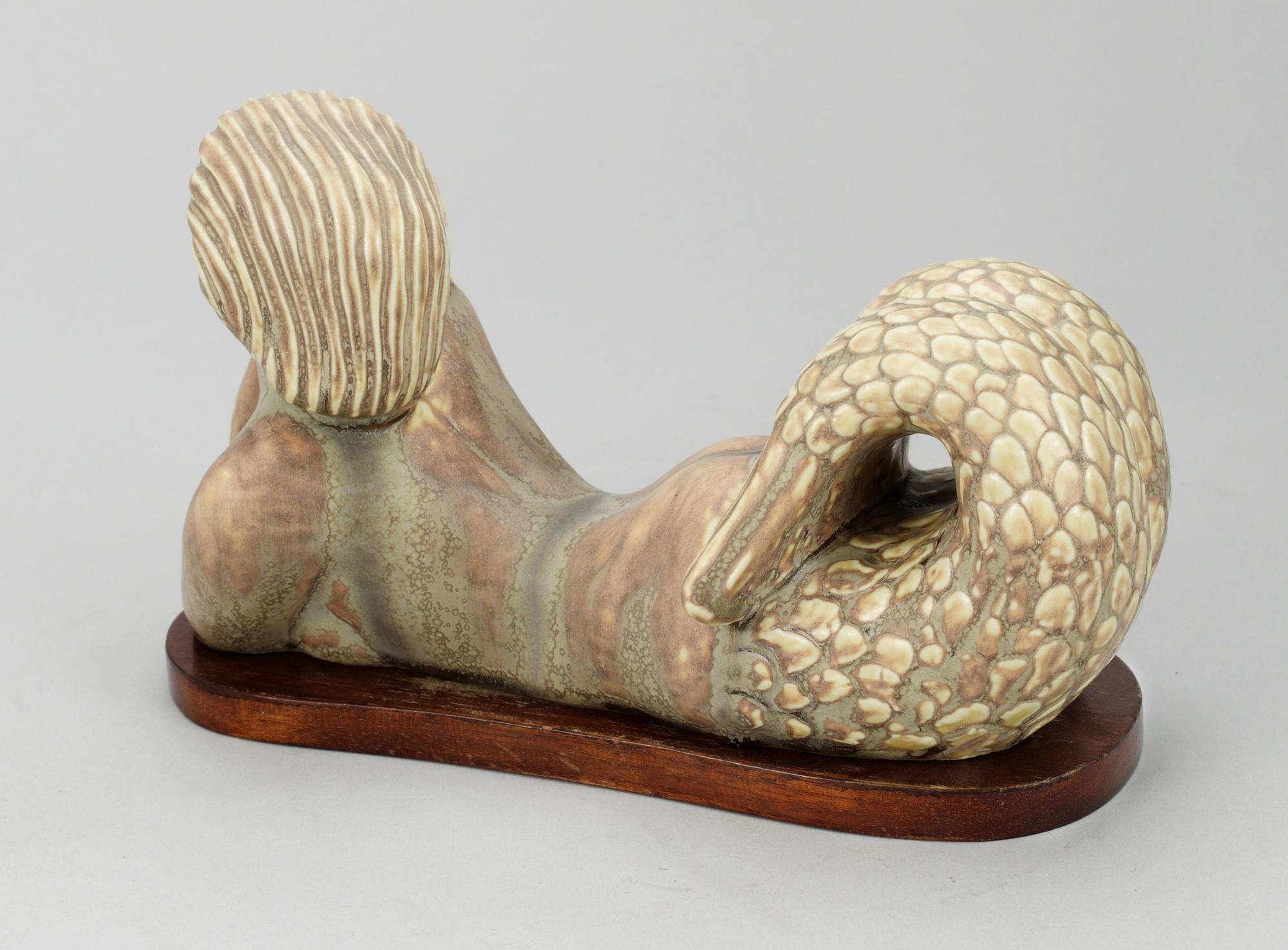 A Stig Lindberg stoneware sculpture, Gustavsberg 1940's-50's.