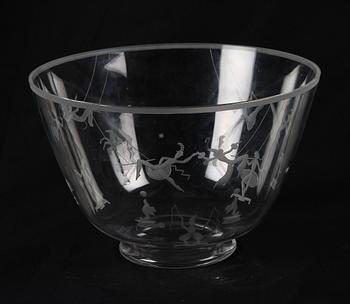 SKÅL, glas, Ewald Hald, Orrefors.