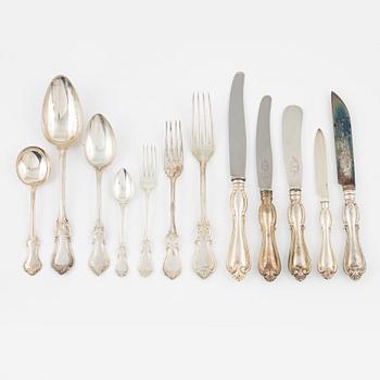Besticksuppsättning, silver, snarlika  112 delar. CG Hallberg, 1920/30-tal.