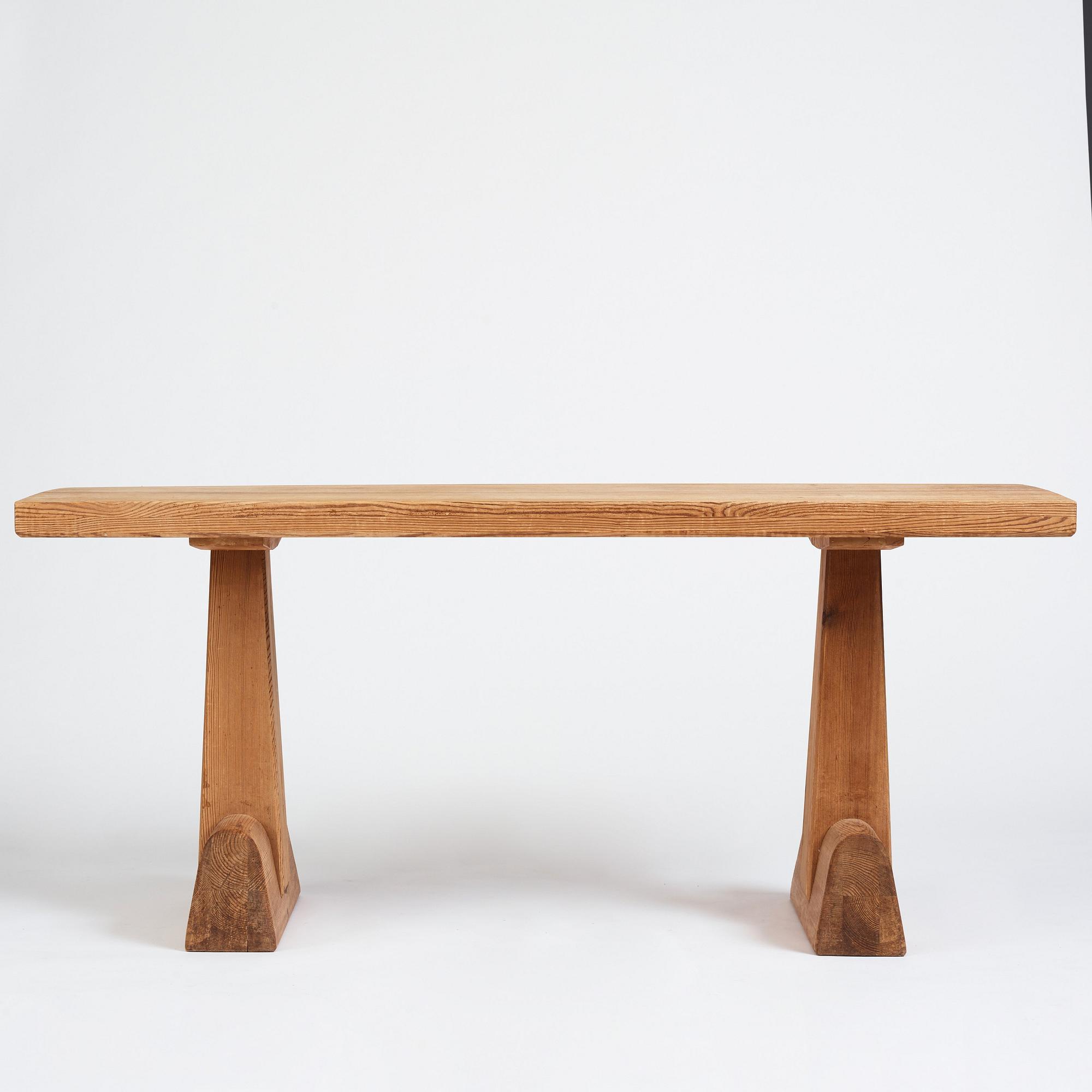 Axel Einar Hjorth, a stained pine "Utö" table, Nordiska Kompaniet, Sweden 1930's.