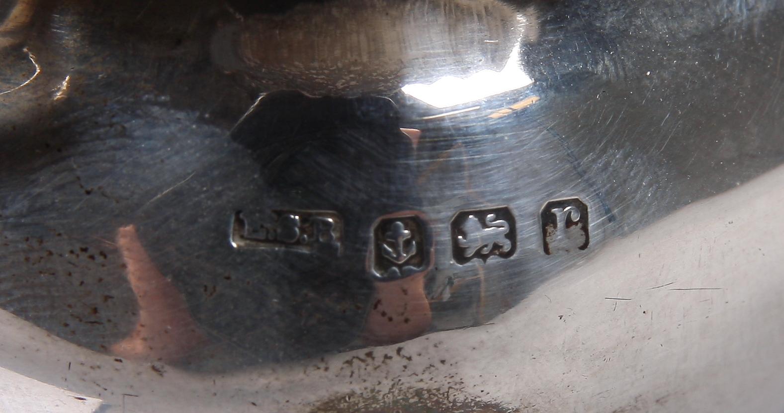 PARTI SILVER, 3 delar, bl a Birmingham, ca 250 g.