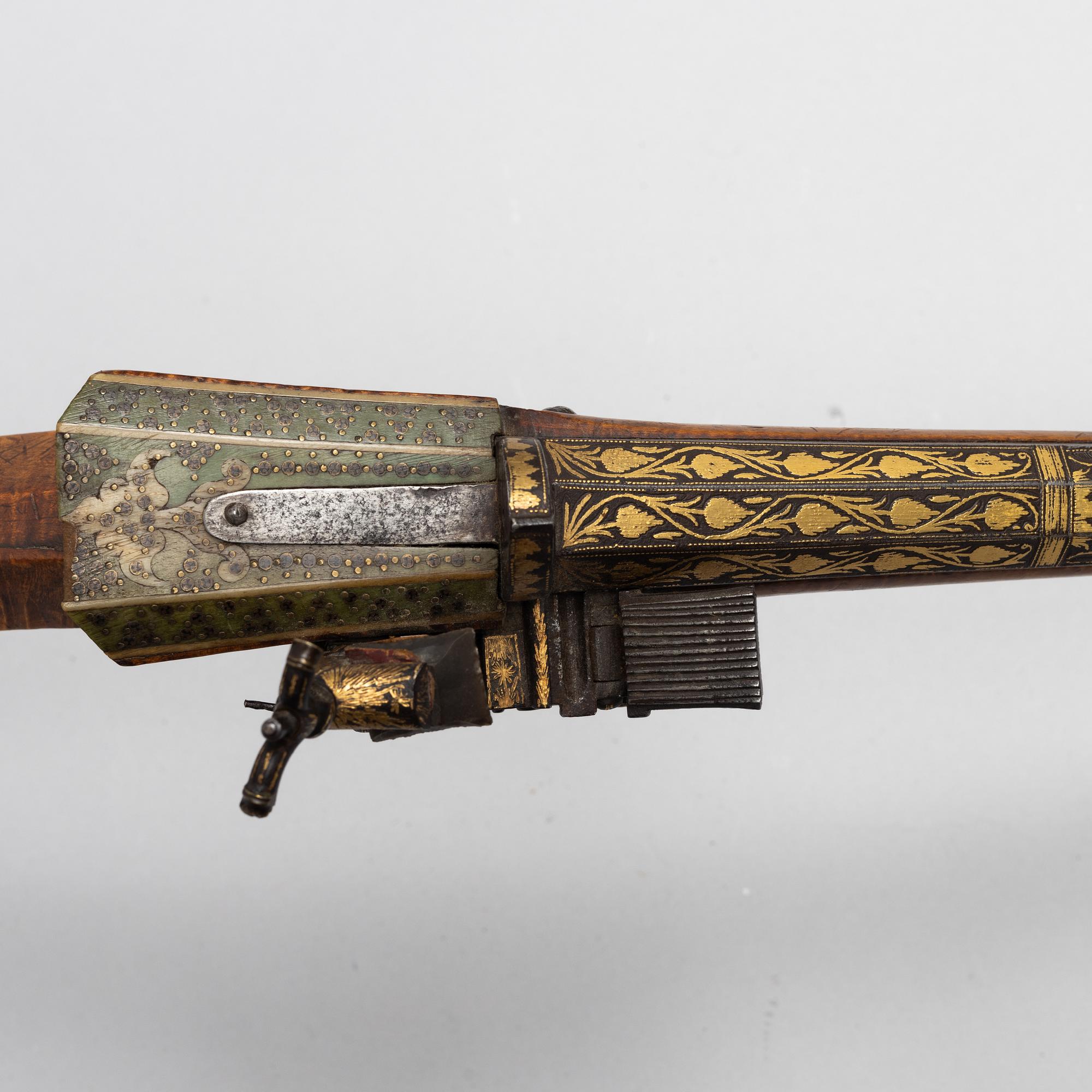 Flintlåsgevär, ottomanskt, 1700-talets slut.