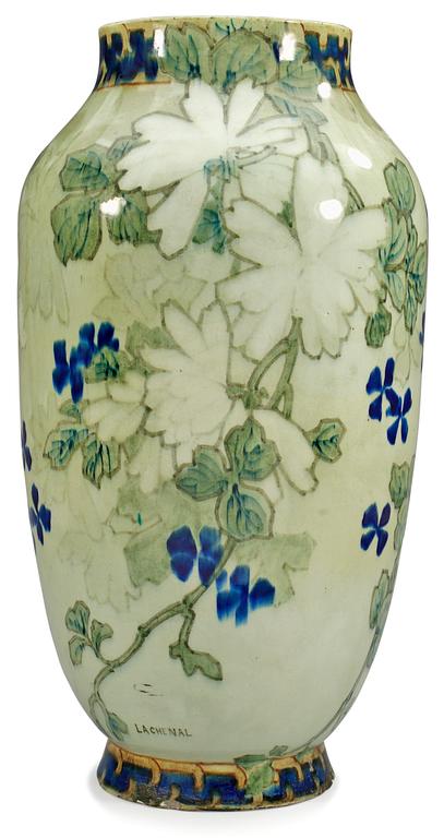 An Edmond Lachenal Art Nouveau stone ware vase, France ca 1880-1900.