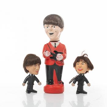 The Beatles, samlarfigurer, 3st., NEMS Enterprises, 1960-tal, England.