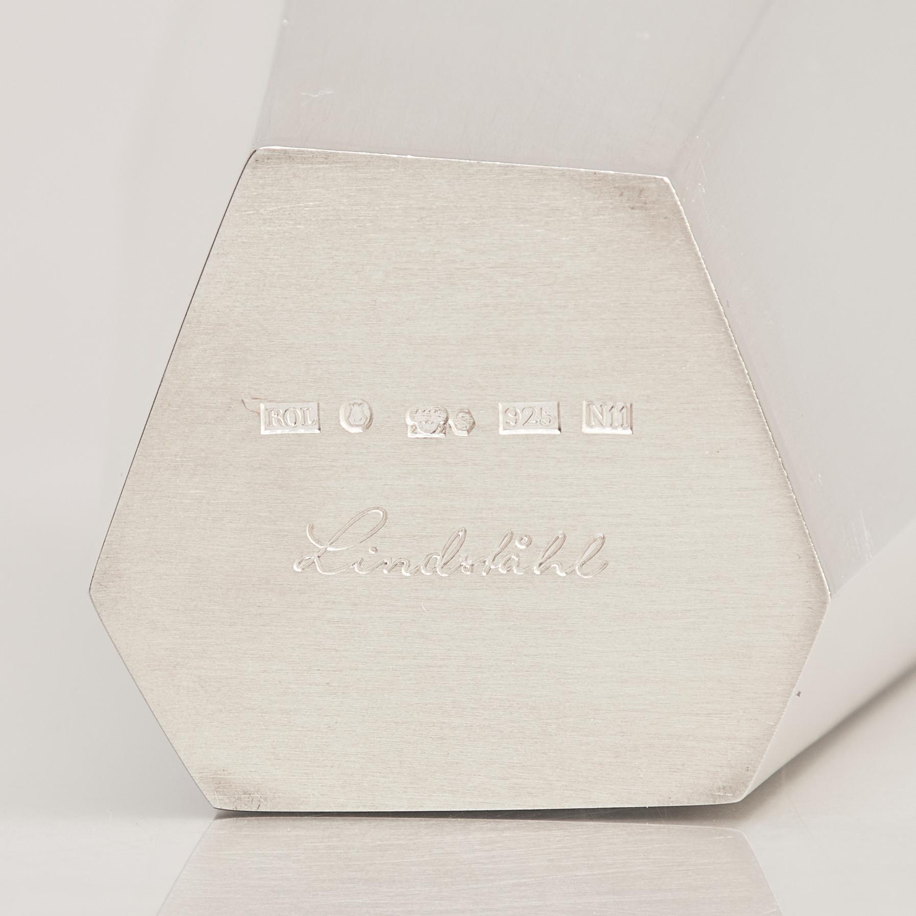 A sterling silver vase, mark of Rolf Lindståhl, Stockholm 2011.