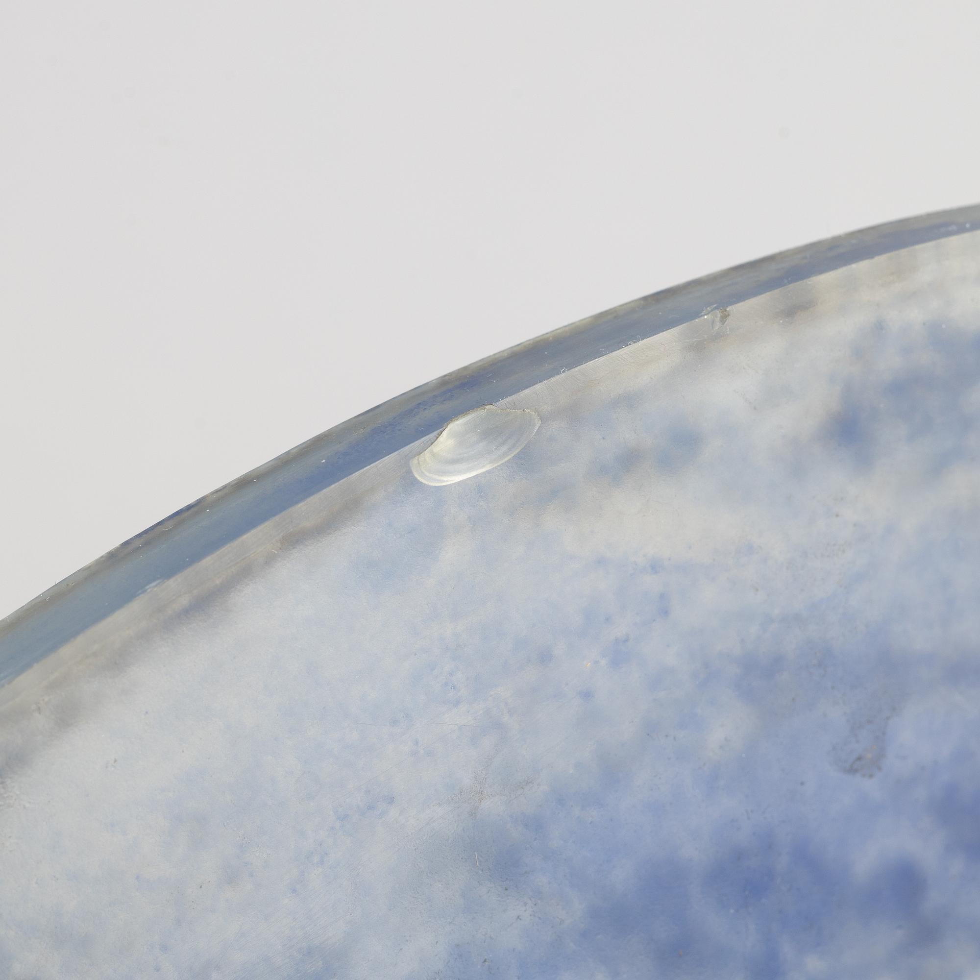 Siv Lagerström, dish, large model, acrylic plastic, blue-toned.