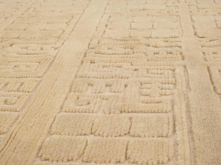 CARPET. Knotted pile in relief. 250,5 x 197 cm. Signed AGDA ÖSTERBERG at the back.