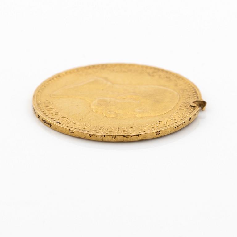 Gold coin, Austria, 10 Corona, 1909.