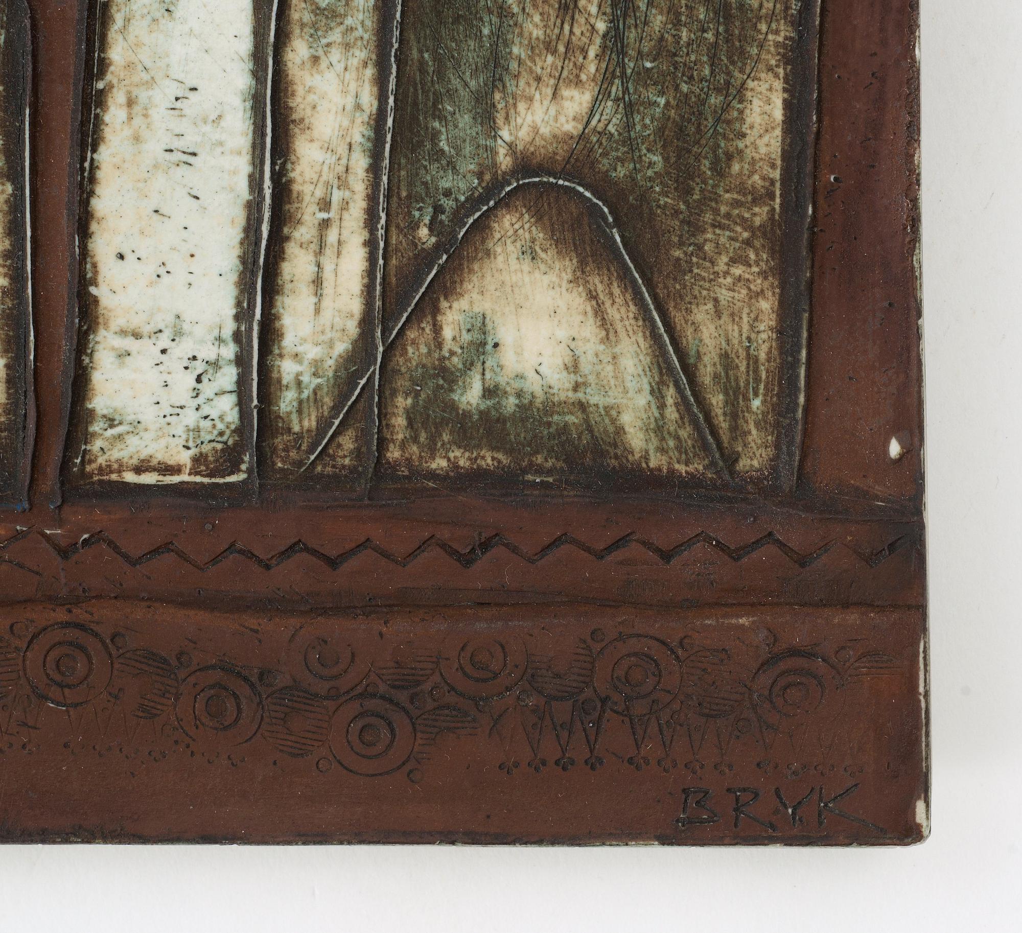 RUT BRYK, väggrelief, Arabia, Finland.