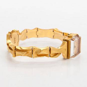 Björn Weckström, an 18K gold 'Time Adviser' wristwatch. Lapponia 1975.