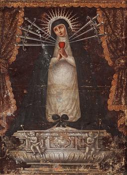 823. Italian school, probably 16th Century, Mater Dolorosa.