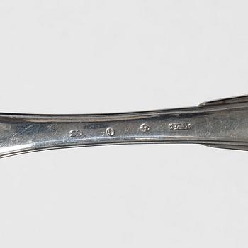 A set of Swedish 19th Century silver spoons (14 pieces).