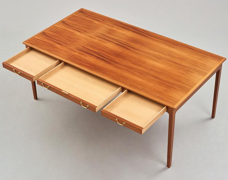 Ole Wanscher, a mahogany desk by cabinetmaker A.J. Iversen, Denmark 1960's.