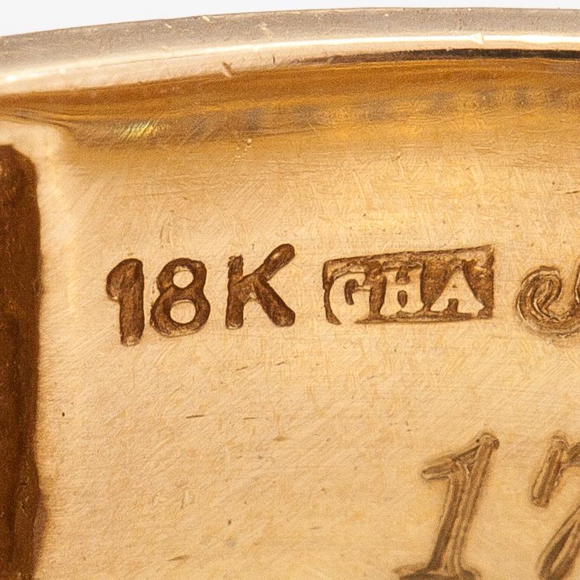Sormus, 18K kultaa, timantteja n. 0.32 ct yht.