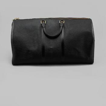 VÄSKA, "Keepall 55 Epi Black", Louis Vuitton,