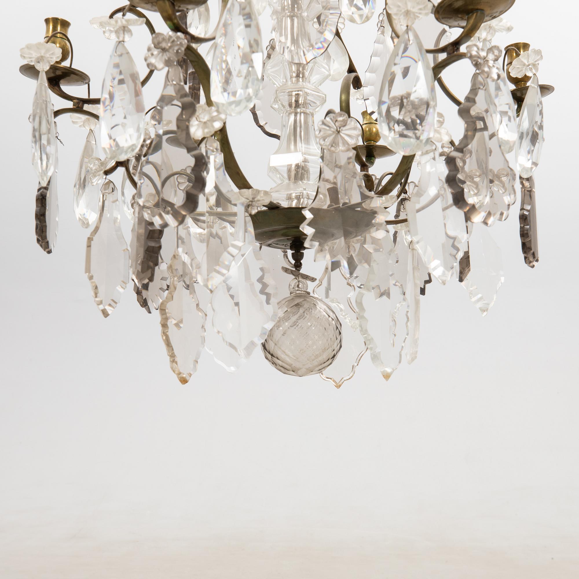 Chandelier Rococo style first half of the 20th century.