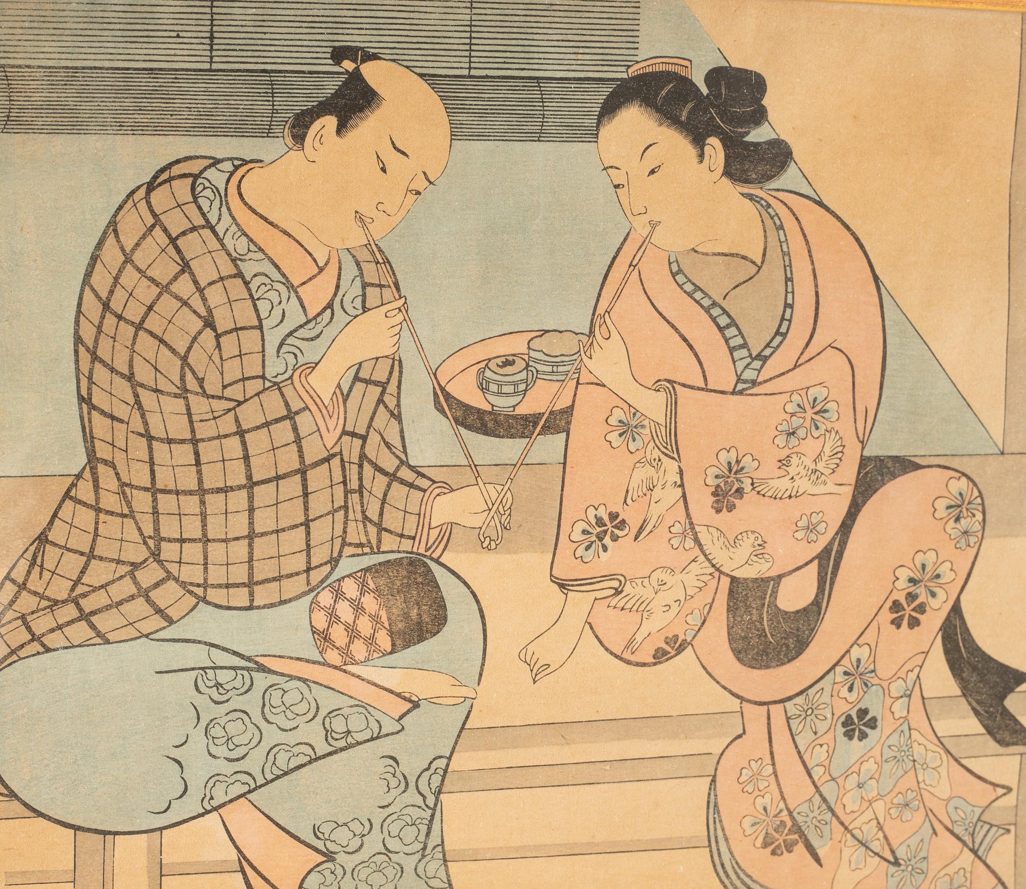 Okumura Masanobu, troligen efter, färgträsnitt, Japan, 1800-tal.
