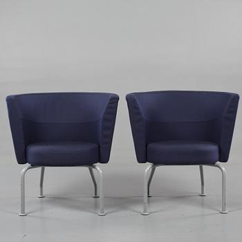 FÅTÖLJER, ett par, "Felix", Love Arbén, Lammhults, 1998.