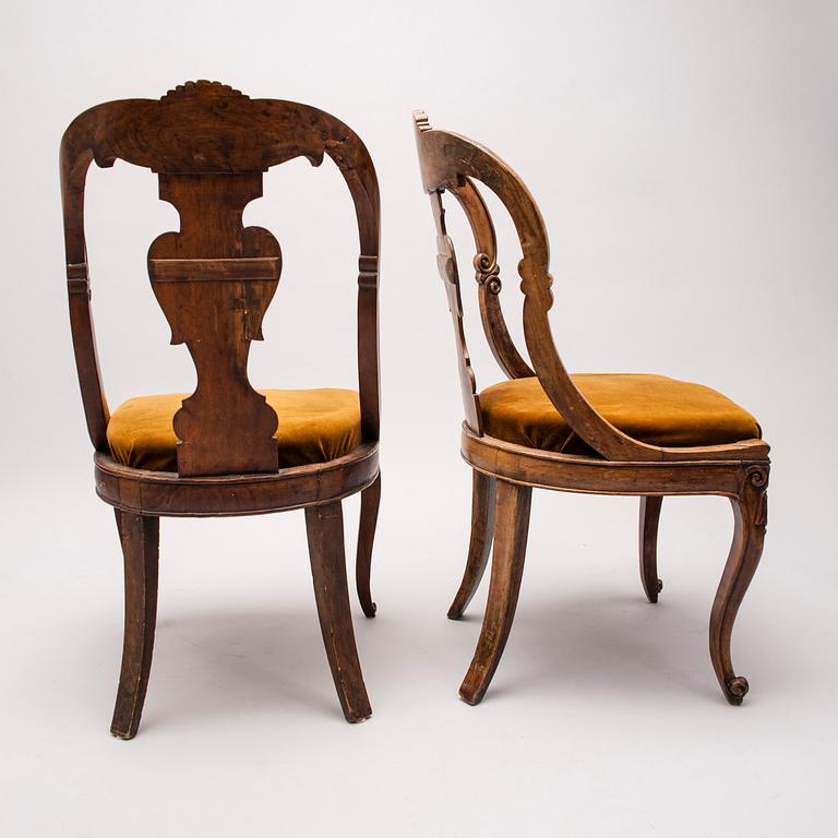 STOLAR, 6 st, mahogny, 1800-talets mitt.