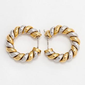 Earrings in 18K gold/white gold, Switzerland.