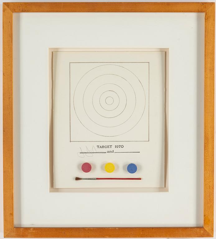 JASPER JOHNS, multiple, 1971, printed signature, published by The Museum of Modern Art's 'Technics and creativity.