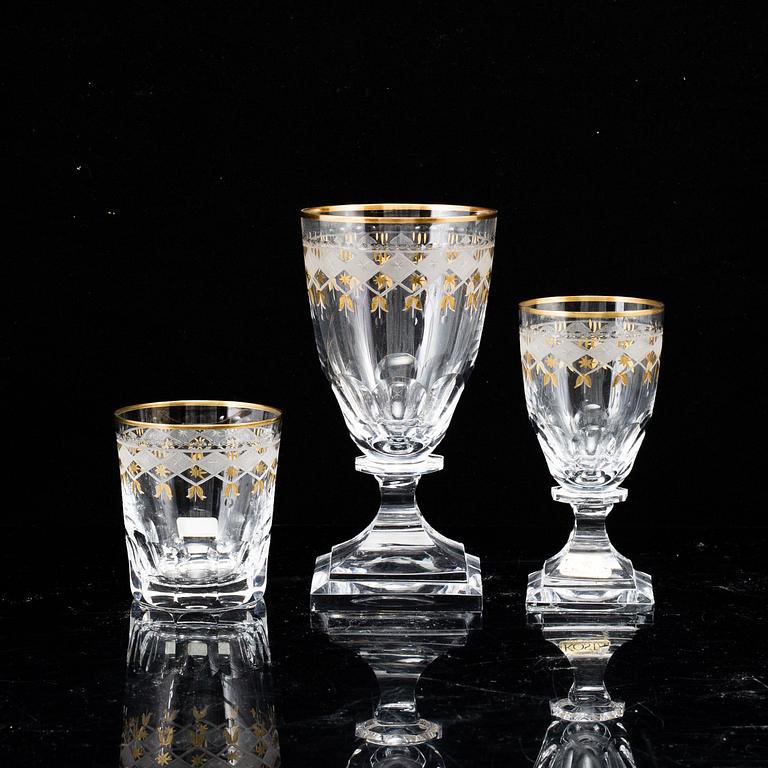 A Swedish part glass service, Kosta,  "Odelberg Junior", 20th Centruy.