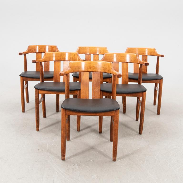 A set of six Gemla armchairs 1980s.