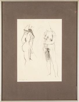 John-E Franzén · JOHN ERIK FRANZÉN, teckning, signerad, daterad 1963.