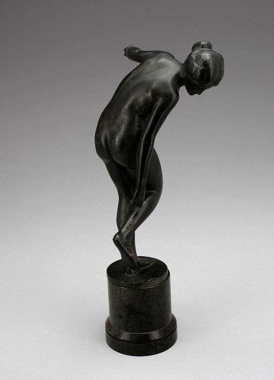 OKÄND KONSTNÄR, skulptur, brons, troligen tidigt 1900-tal.