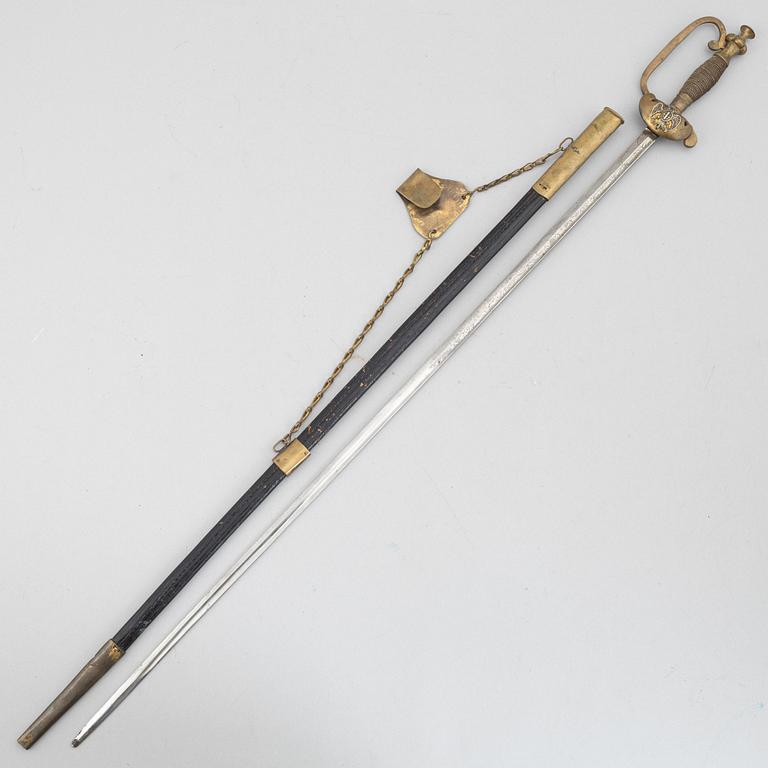 Sword, Serbian, for an officer, from around the year 1900,.