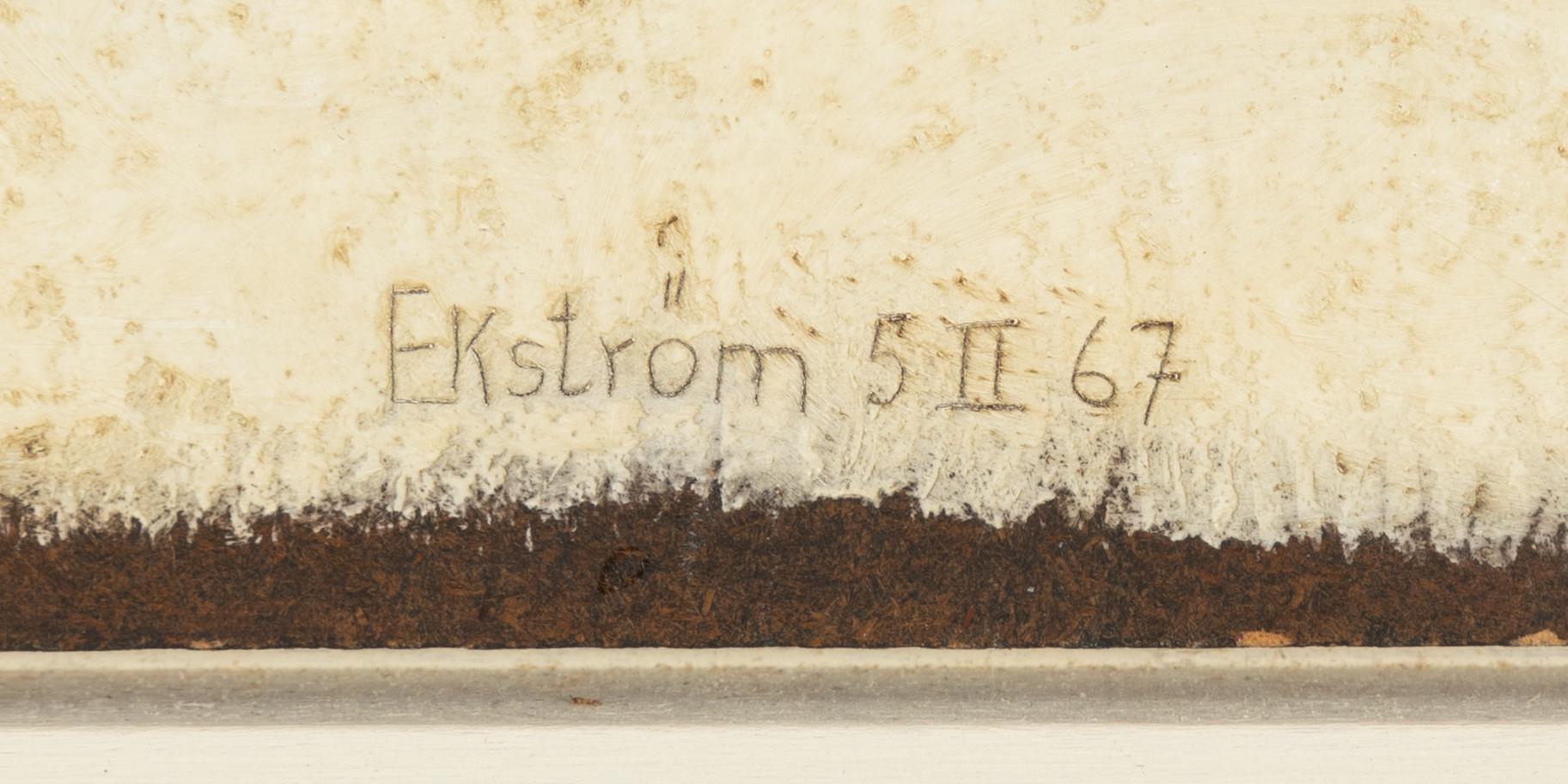 Thea Ekström, oil on panel, signed and dated 5 II 67.