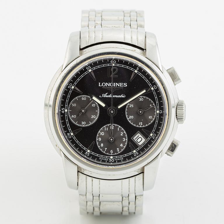 Longines, Saint-Imier, wristwatch, chronograph, 39 mm.
