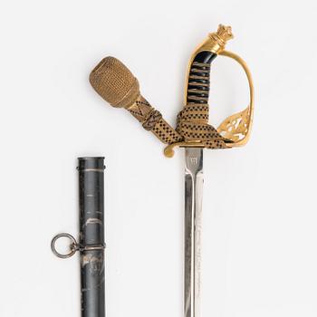 A 1930/1940s Finnish officer sword, infantry, M1922.