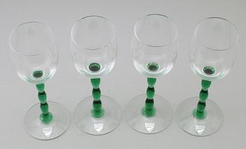 VITVINSGLAS, 10 st, Nobel, Gunnar Cyrén, Orrefors.
