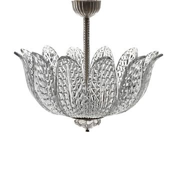 66. Fritz Kurz, a ceiling lamp, model "KD 946/1", for Orrefors, Sweden, 1940-50s.