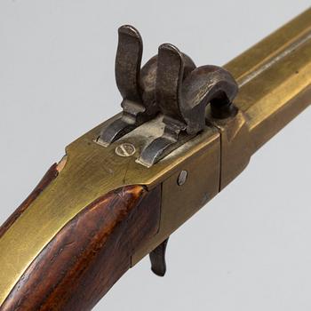 One revolver and one percussion gun, second half of the 19th century.