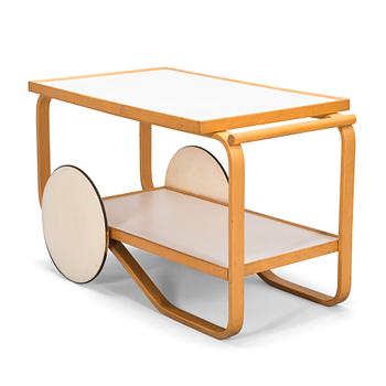 Alvar Aalto, a 1960s '901' tea trolley for Oy Huonekalu- ja Rakennustyötehdas Ab, Finland.