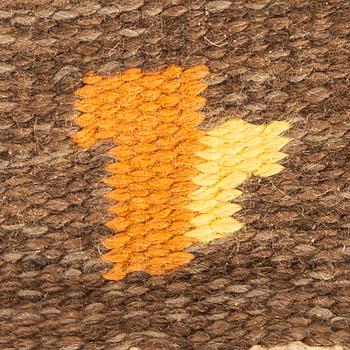 A flat weave carpet signed Erik Lundberg ca 240 x 170 cm.