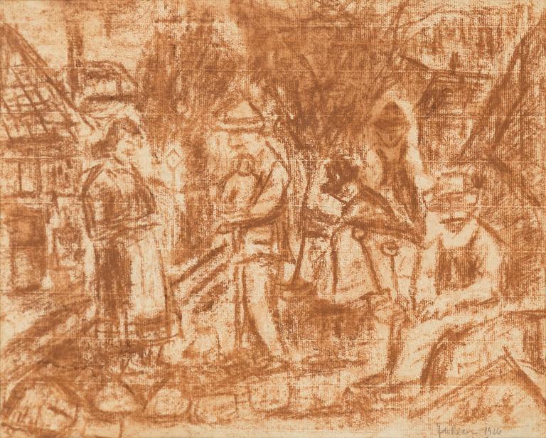 JOHANNES RIAN, drawing, signed Joh Rian and dated 1940 (?).